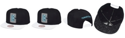 Mitchell & Ness Men's Black, White La Clippers Snapback Adjustable Hat